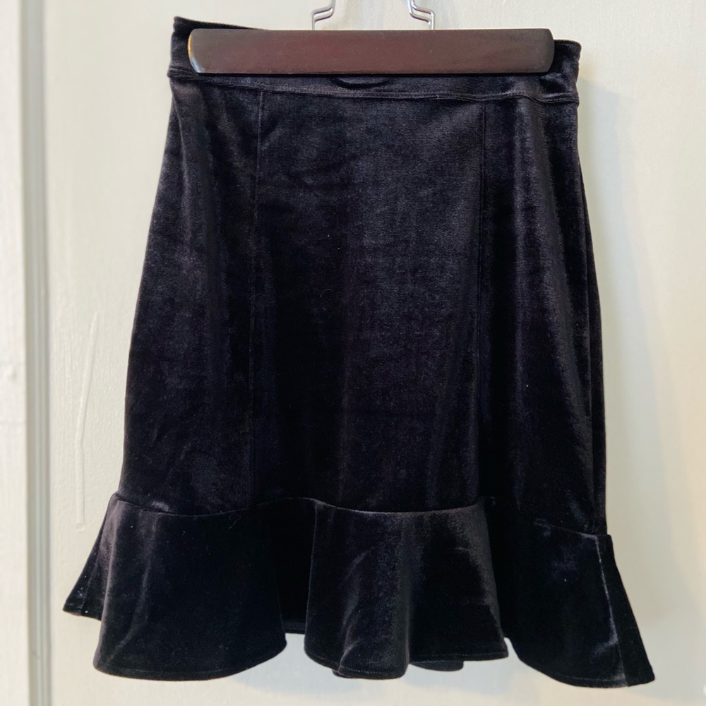 black velvet skirt